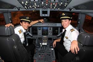 The plane was led by Captain Carol Rabadi and co-pilot Hadeel Khamash