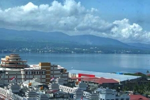 Manado  is the largest, most-northerly city in Indonesia